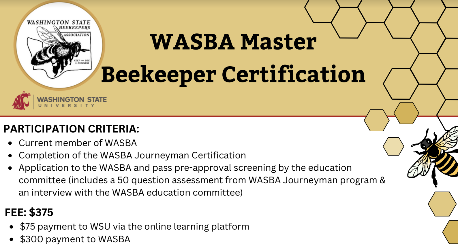 Master Beekeeper Certification Program WSU WASBA