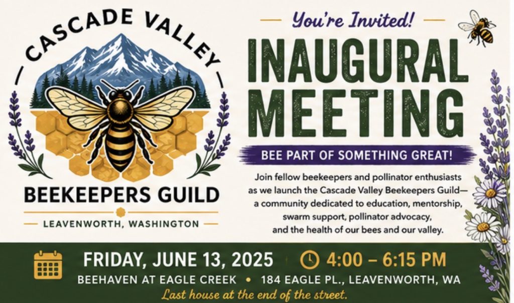 New Bee Club Beekeeper beekeeping leavenworth wa north cascade beekeeping guild local education meeting networking education inaugural in person community mentor mentorship bee class education
